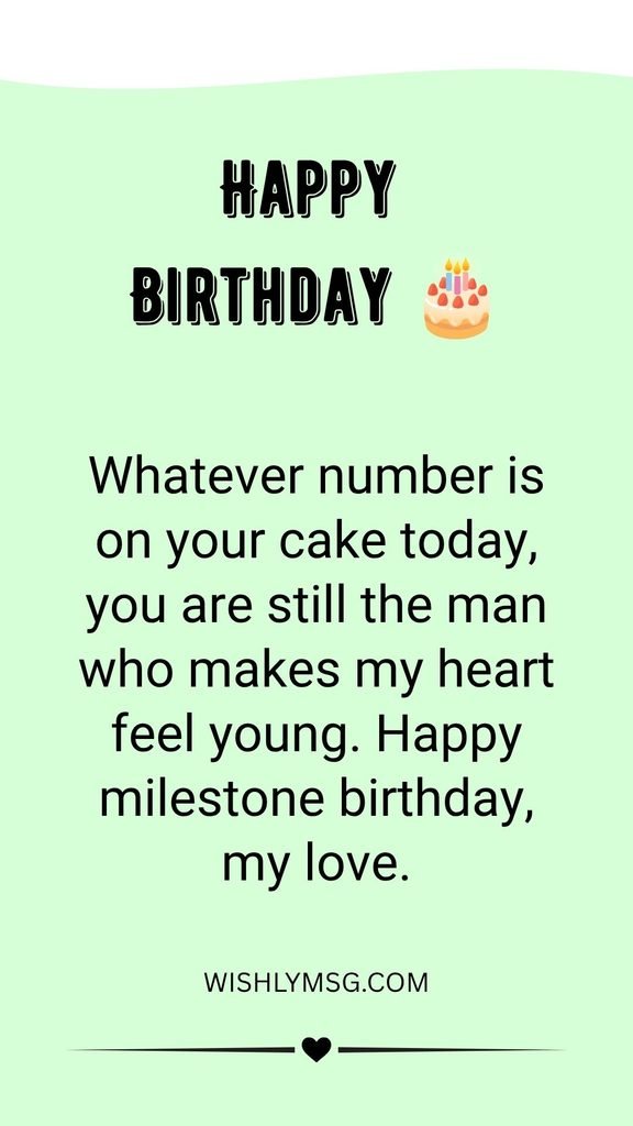 Milestone Birthday Wishes for Husband