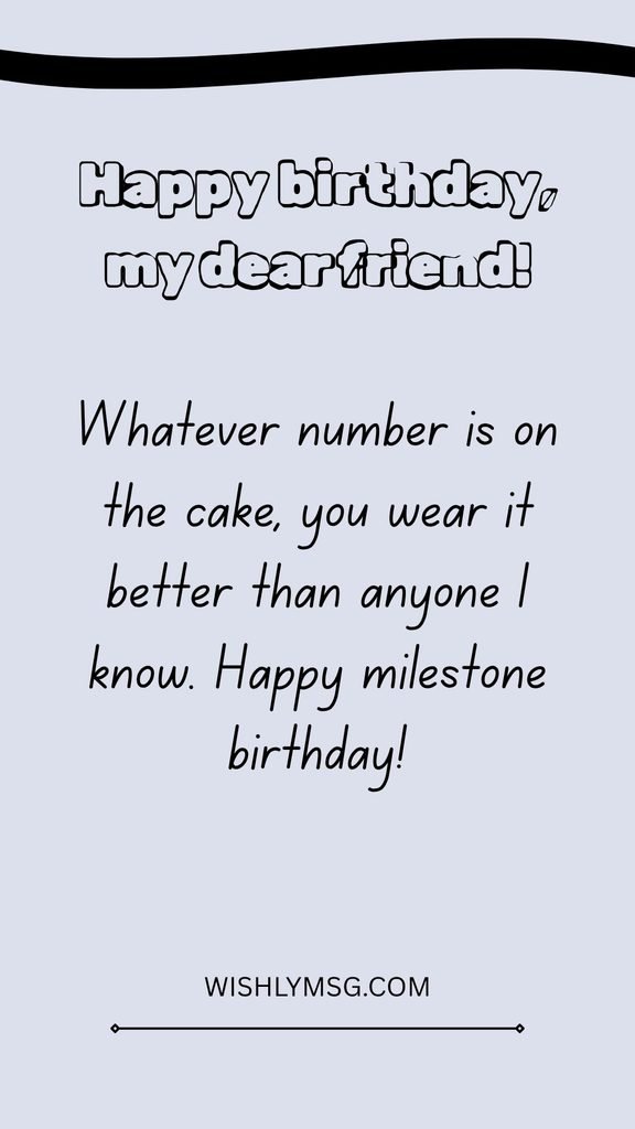 Milestone Birthday Wishes for a Friend