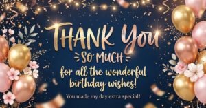 Thank You Messages for Birthday Wish